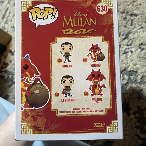 Funko Pop! Disney Mulan Mushu (Diamond Collection) Hot Topic Exclusive #630 - Picture 3 of 3
